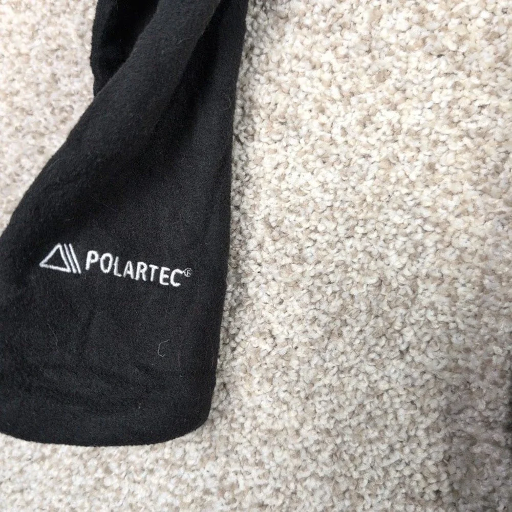 The North Face Mens Circular Design Polartec Quarter Zip Fleece Pullover Black L